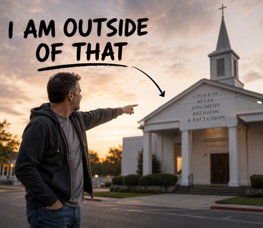I am Outside of THAT! outside of that Church